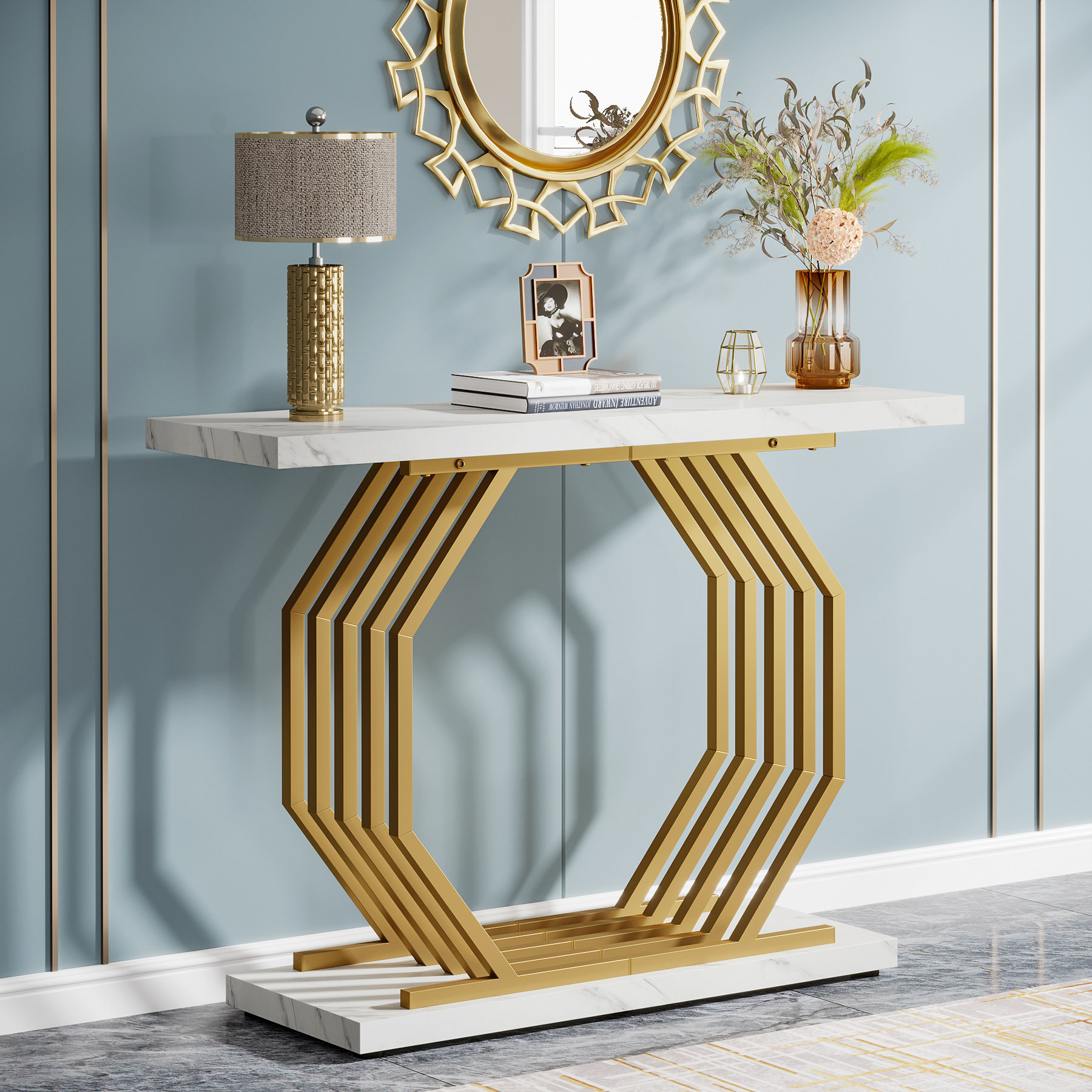 Wayfair gold console table sales